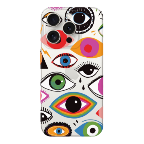 Apple iPhone 15 Pro Colorful eyes Transparent Silicone TPU Θήκη