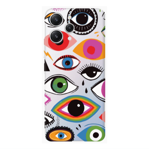 Xiaomi Redmi 12 Colorful eyes Transparent Silicone TPU Θήκη