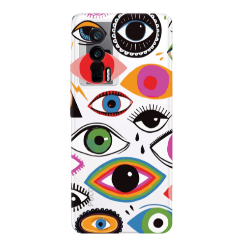 Xiaomi Poco F5 Pro Colorful eyes Transparent Silicone TPU Θήκη