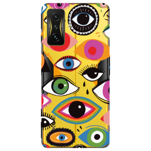 Xiaomi Poco F4 Gt Colorful eyes Transparent Silicone TPU Θήκη