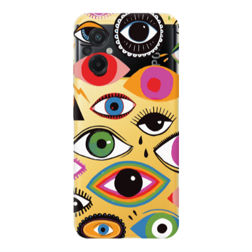 Xiaomi Poco M5 Colorful eyes Transparent Silicone TPU Θήκη