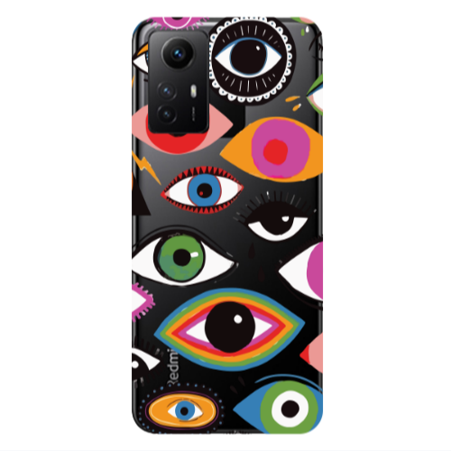 Xiaomi Redmi Note 12s Colorful eyes Transparent Silicone TPU Θήκη