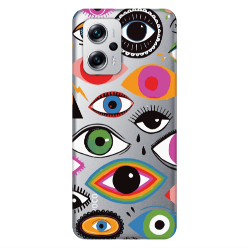 Xiaomi Poco X4 GT Colorful eyes Transparent Silicone TPU Θήκη