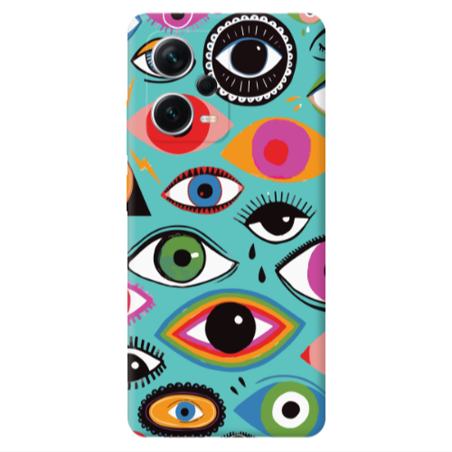 Xiaomi Poco X5 Colorful eyes Turquoise Colored Silicone TPU Θήκη