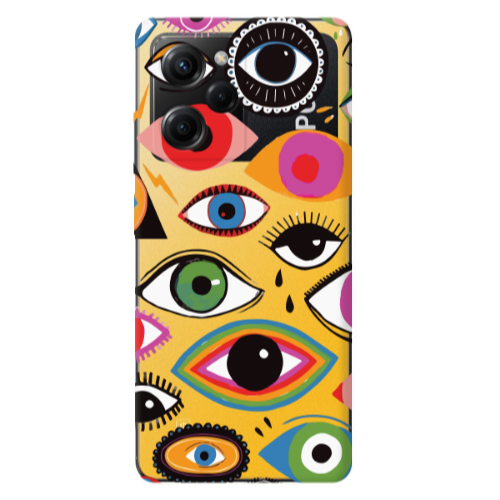 Xiaomi Poco X5 Pro Colorful eyes Transparent Silicone TPU Θήκη