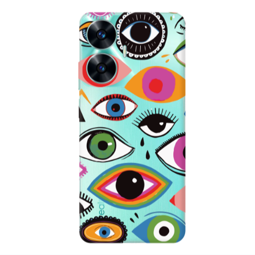 Realme C55 Colorful eyes Transparent Silicone TPU Θήκη