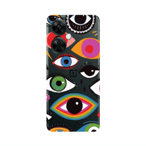 Oneplus Nord CE 3 Lite 5G Colorful eyes Transparent Silicone TPU Θήκη