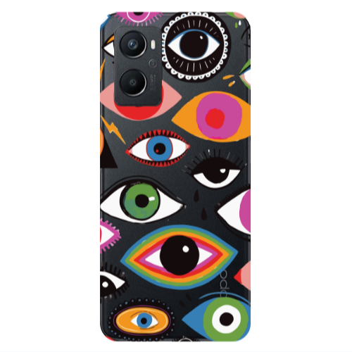 Oppo A 96 Colorful eyes Transparent Silicone TPU Θήκη