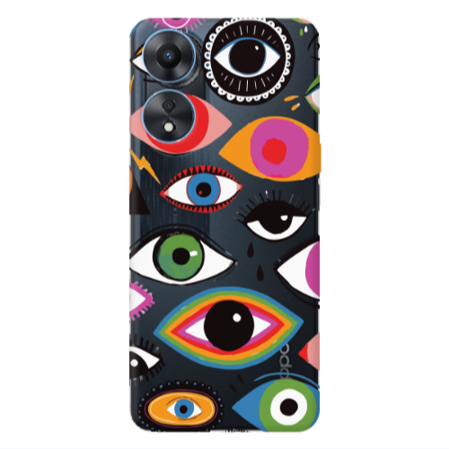Oppo A 98 Colorful eyes Transparent Silicone TPU Θήκη