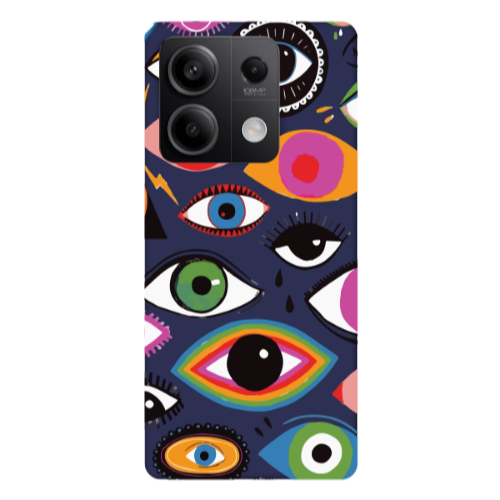 Xiaomi Redmi Note 13 5G Colorful eyes Dark blue Colored Silicone TPU Θήκη