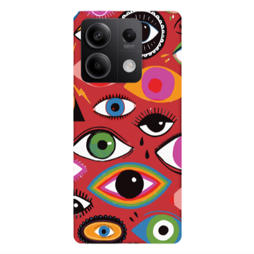 Xiaomi Redmi Note 13 5G Colorful eyes Red Colored Silicone TPU Θήκη