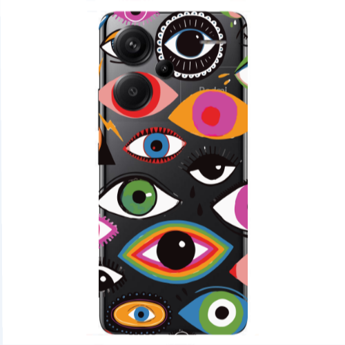 Xiaomi Redmi Note 13 Pro+ 5G  Colorful eyes Transparent Silicone TPU Θήκη
