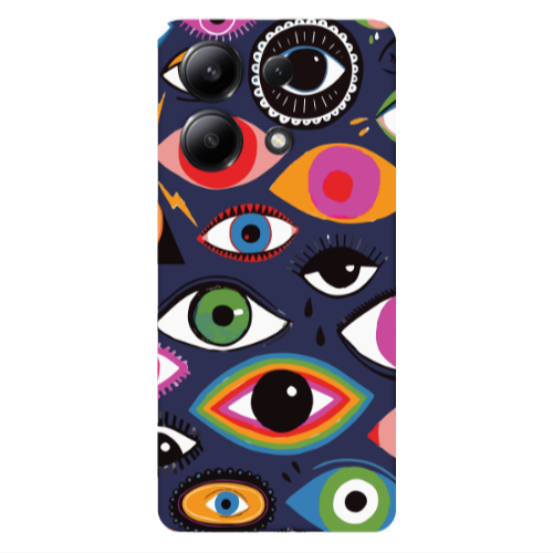 Xiaomi Redmi Note 13 4G Colorful eyes Dark blue Colored Silicone TPU Θήκη