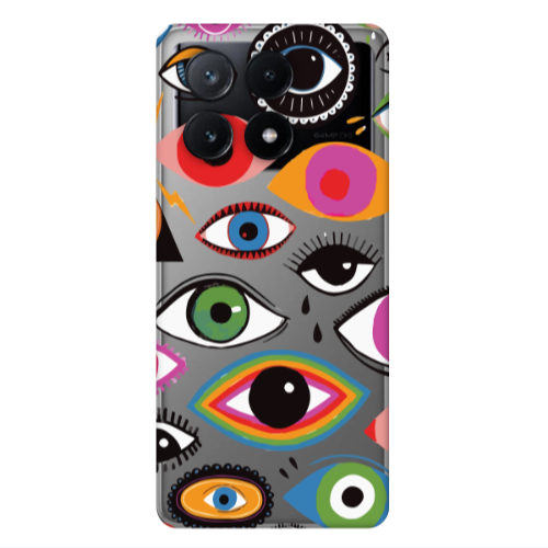 Xiaomi Poco X6Pro 5G Colorful eyes Transparent Silicone TPU Θήκη