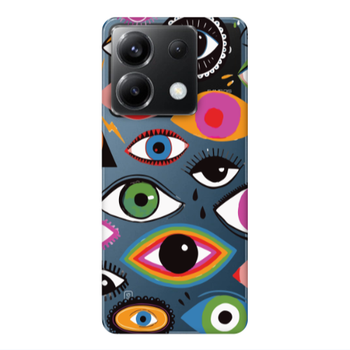 Xiaomi Poco X6 5G Colorful eyes Transparent Silicone TPU Θήκη