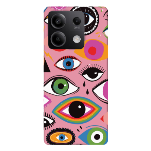 Xiaomi Redmi Note 13Pro 5G Colorful eyes Pink Colored Silicone TPU Θήκη