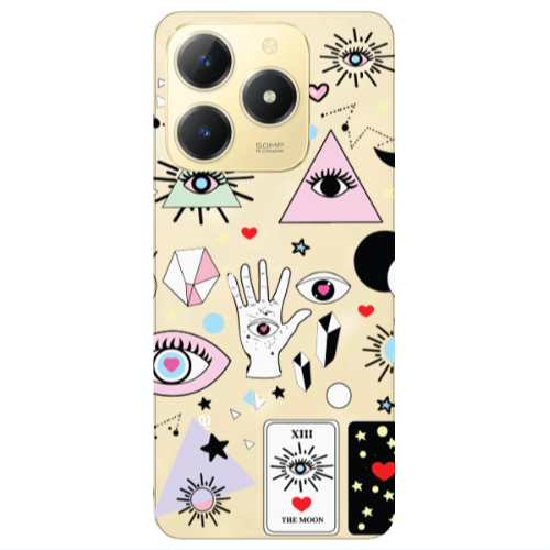 Realme C61 Pyramid eyes Transparent Silicone TPU Θήκη