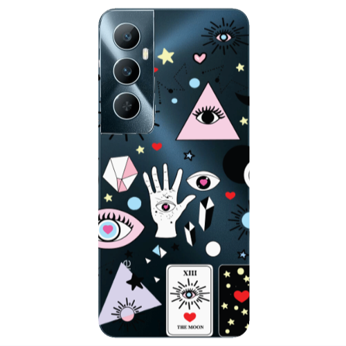Realme C65 Pyramid eyes Transparent Silicone TPU Θήκη
