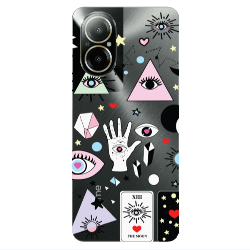 Realme C67 Pyramid eyes Transparent Silicone TPU Θήκη