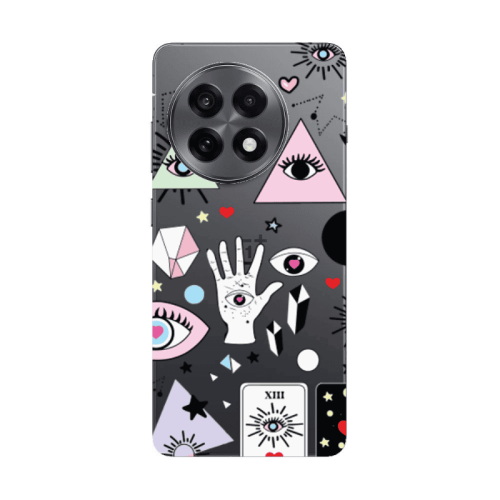 Oneplus 13 5G Pyramid eyes Transparent Silicone TPU Θήκη