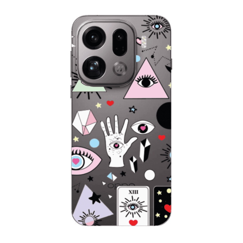 Oppo Find X9 Pro Pyramid eyes Transparent Silicone TPU Θήκη
