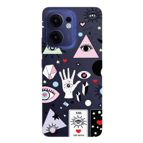 Oppo Reno13 FS Pyramid eyes Transparent Silicone TPU Θήκη