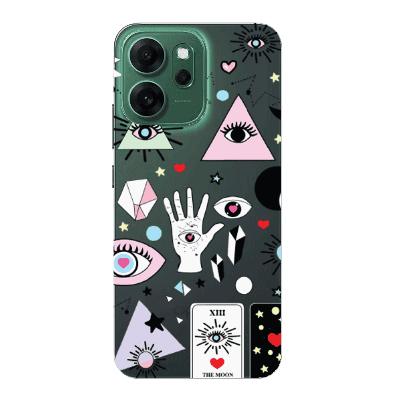 Oppo 14 F Pyramid eyes Transparent Silicone TPU Θήκη