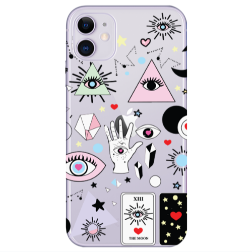 Apple iPhone 11  Pyramid eyes Transparent Silicone TPU Θήκη
