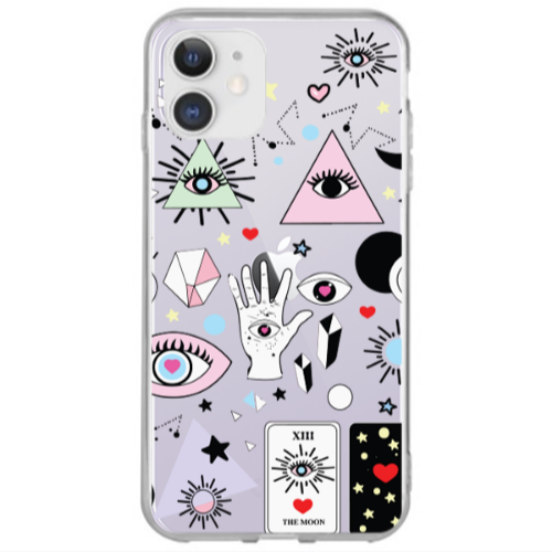 Apple iPhone 12 Pyramid eyes Transparent Silicone TPU Θήκη