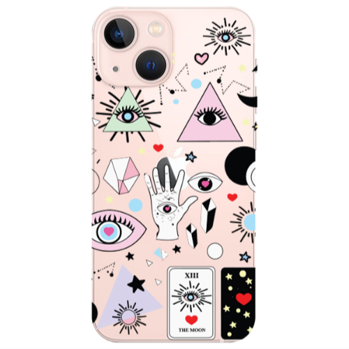 Apple iPhone 13 Pyramid eyes Transparent Silicone TPU Θήκη