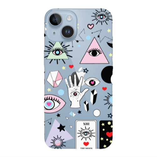 Apple iPhone 14  Pyramid eyes Transparent Silicone TPU Θήκη