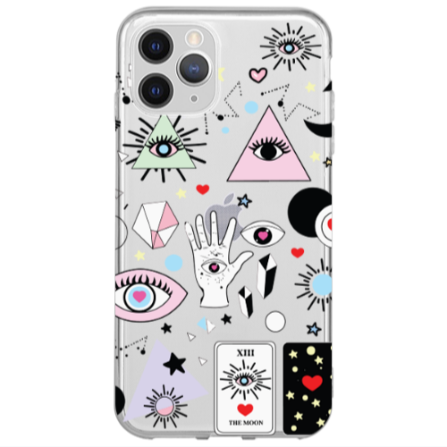 Apple iPhone 12 Pro Max Pyramid eyes Transparent Silicone TPU Θήκη