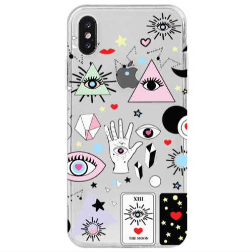 Apple iPhone Xs Pyramid eyes Transparent Silicone TPU Θήκη