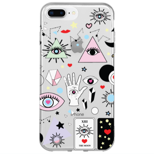 Apple iPhone 7 Plus Pyramid eyes Transparent Silicone TPU Θήκη