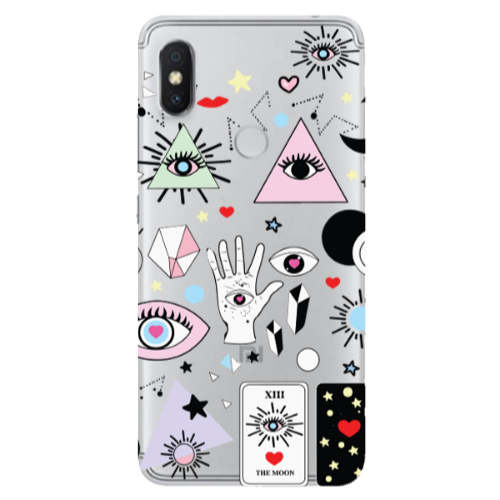Xiaomi Redmi S2 Pyramid eyes Transparent Silicone TPU Θήκη