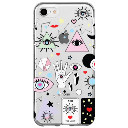 Apple iPhone SE 2020 Pyramid eyes Transparent Silicone TPU Θήκη