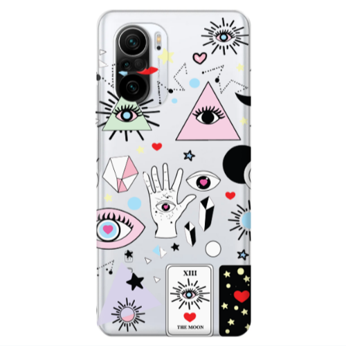 Xiaomi Poco F3 Pyramid eyes Transparent Silicone TPU Θήκη