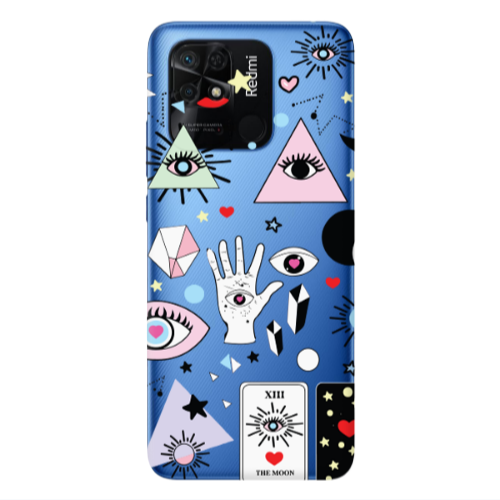Xiaomi Poco C40 Pyramid eyes Transparent Silicone TPU Θήκη