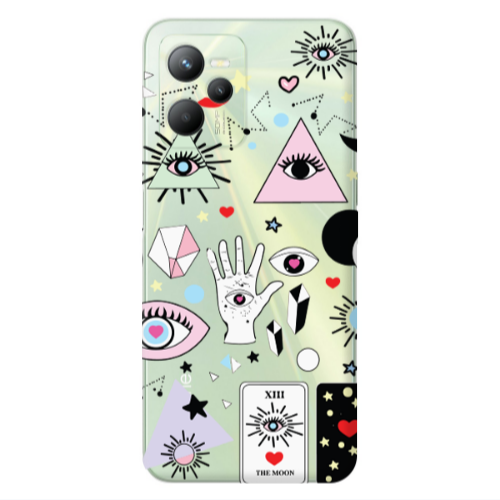 Realme C35 Pyramid eyes Transparent Silicone TPU Θήκη