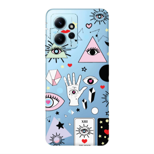 Xiaomi Redmi Note 12 4G Pyramid eyes Transparent Silicone TPU Θήκη