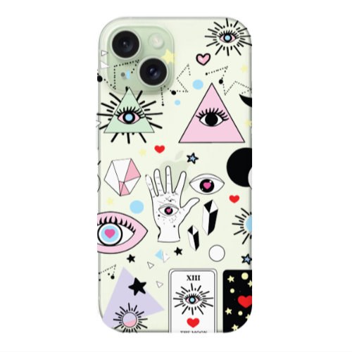 Apple iPhone 15 Pyramid eyes Transparent Silicone TPU Θήκη