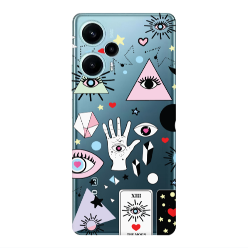 Xiaomi Poco F5 Pyramid eyes Transparent Silicone TPU Θήκη