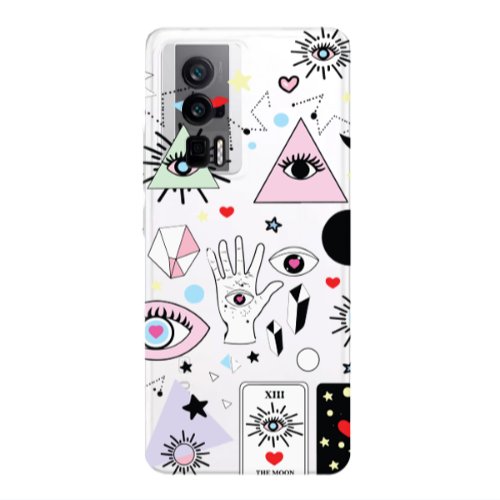Xiaomi Poco F5 Pro Pyramid eyes Transparent Silicone TPU Θήκη