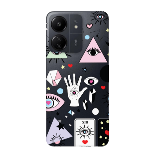 Xiaomi Redmi 13C Pyramid eyes Transparent Silicone TPU Θήκη