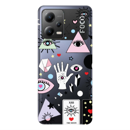 Xiaomi Poco X5 Pyramid eyes Transparent Silicone TPU Θήκη