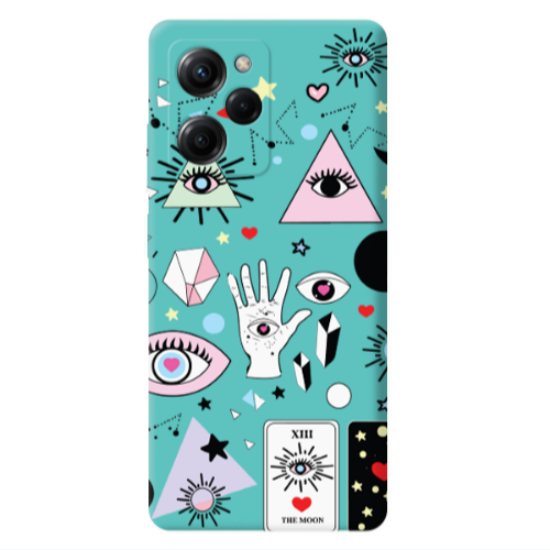 Xiaomi Poco X5 Pro Pyramid eyes Turquoise Colored Silicone TPU Θήκη