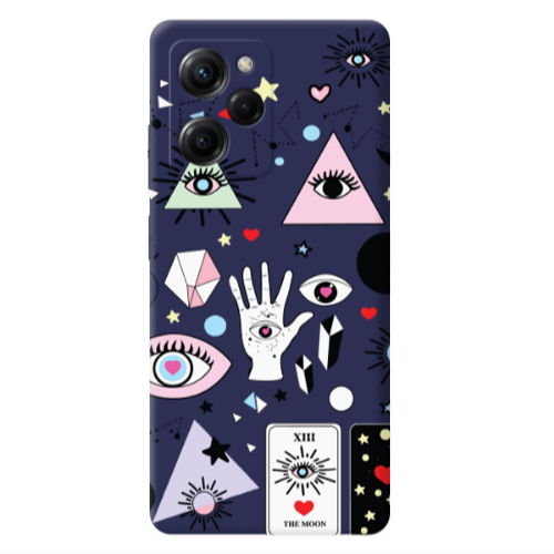 Xiaomi Poco X5 Pro Pyramid eyes Dark blue Colored Silicone TPU Θήκη
