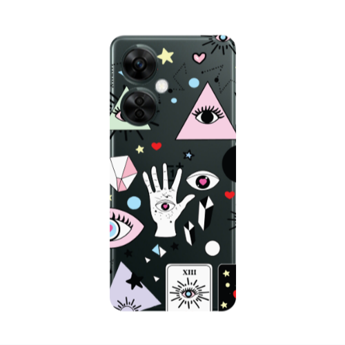 Oneplus Nord CE 3 Lite 5G Pyramid eyes Transparent Silicone TPU Θήκη