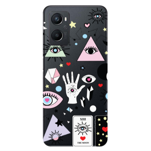 Oppo A 96 Pyramid eyes Transparent Silicone TPU Θήκη