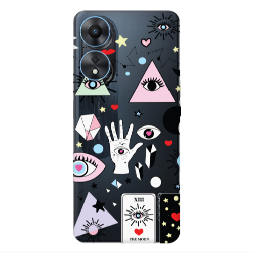 Oppo A 98 Pyramid eyes Transparent Silicone TPU Θήκη
